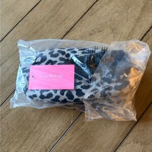 Isaac Mizrahi Black and Gray Animal Print slippers nwt size medium